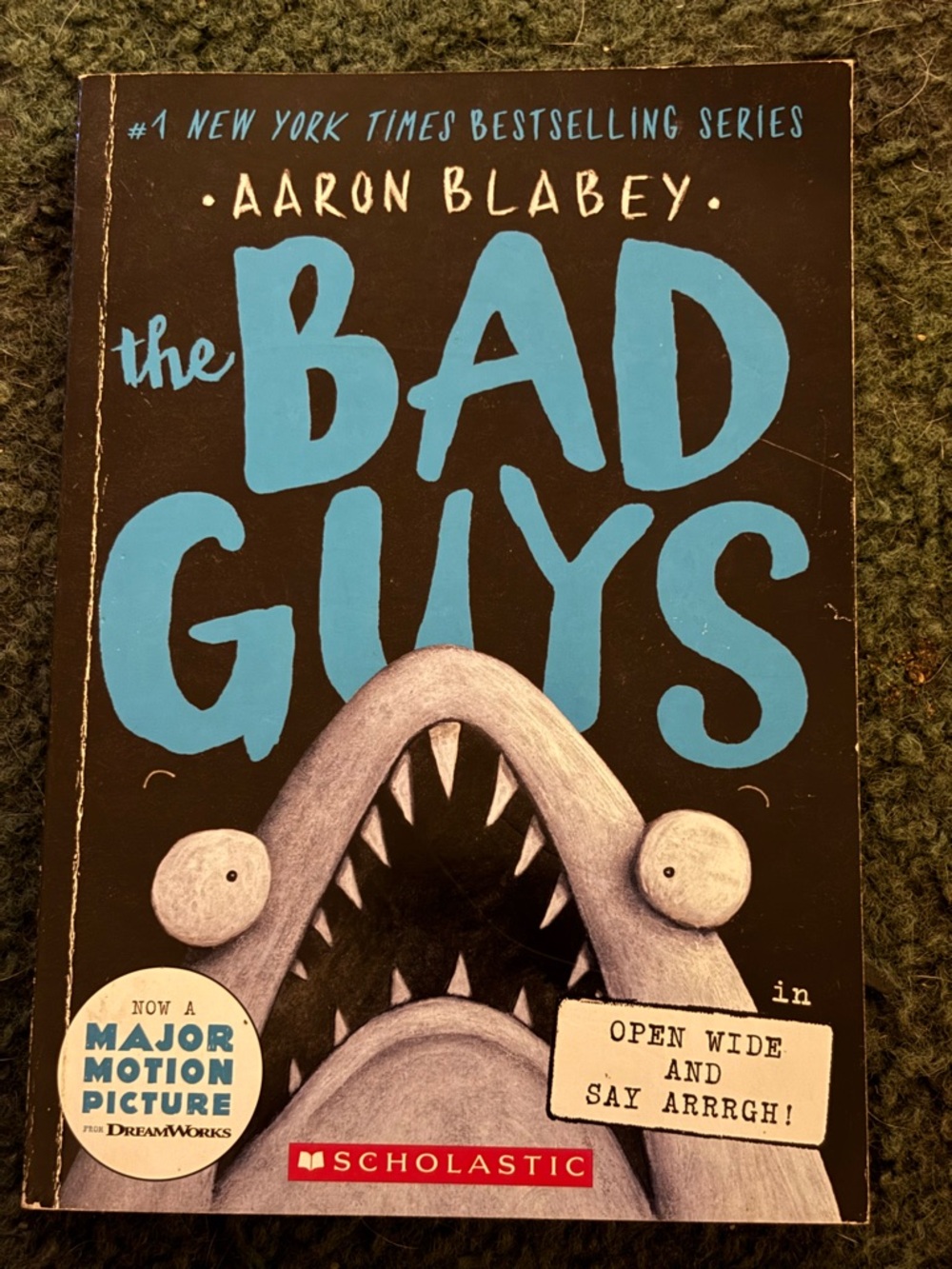 Scholastic The Bad Guys Back Cover - Black & Blue with Pink Accent